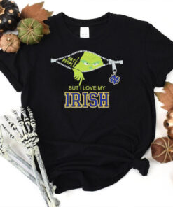 Grinch I hate people but I love my Notre Dame Fighting Irish hoodie, sweater, longsleeve, shirt v-neck, t-shirt