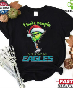 Grinch I hate people but I love my Philadelphia Eagles Christmas shirt 2 Grinch I hate people but I love my Philadelphia Eagles Christmas shirt