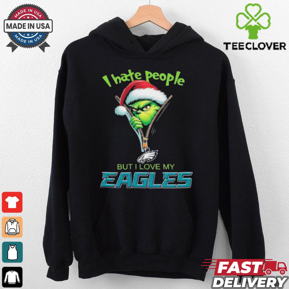 Grinch I hate people but I love my Philadelphia Eagles Christmas shirt Grinch I hate people but I love my Philadelphia Eagles Christmas shirt
