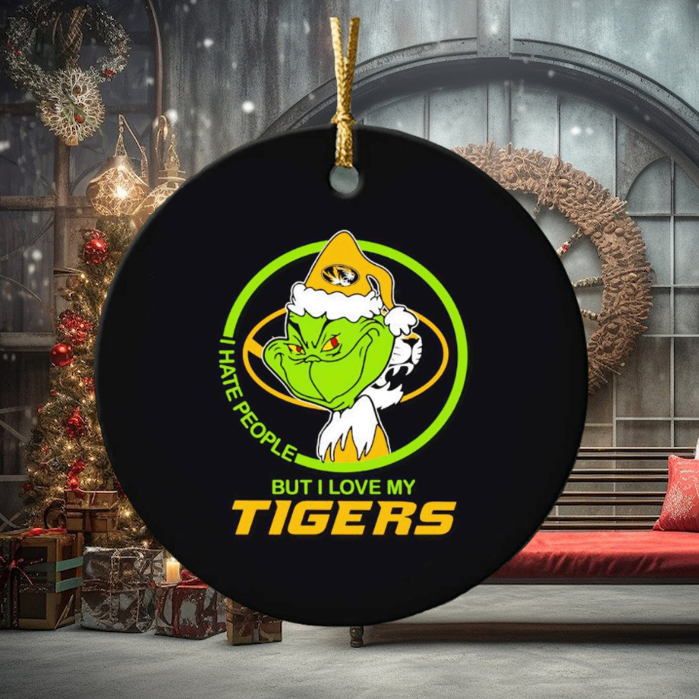 Grinch I hate people but I love my Tigers Christmas ornament Grinch I hate people but I love my Tigers Christmas ornament