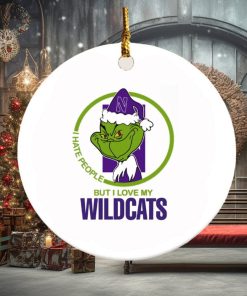 Grinch I hate people but I love my Wildcats Christmas ornament