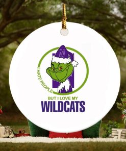 Grinch I hate people but I love my Wildcats Christmas ornament