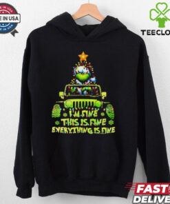 Grinch I’m fine this is fine everything is fine Christmas shirt