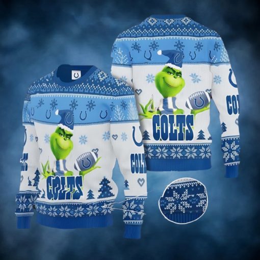 Grinch Indianapolis Colts All Over Print 3D Ugly Christmas Sweater