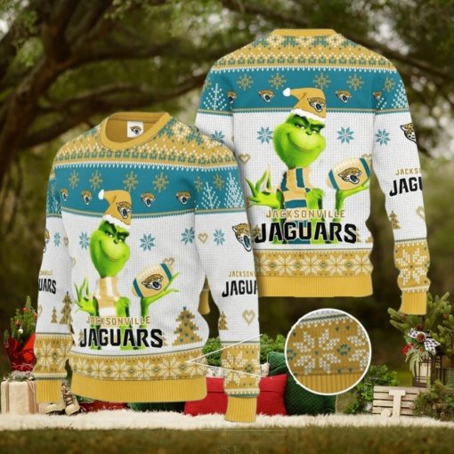 Grinch Jacksonville Jaguars 3D Ugly Christmas Sweater