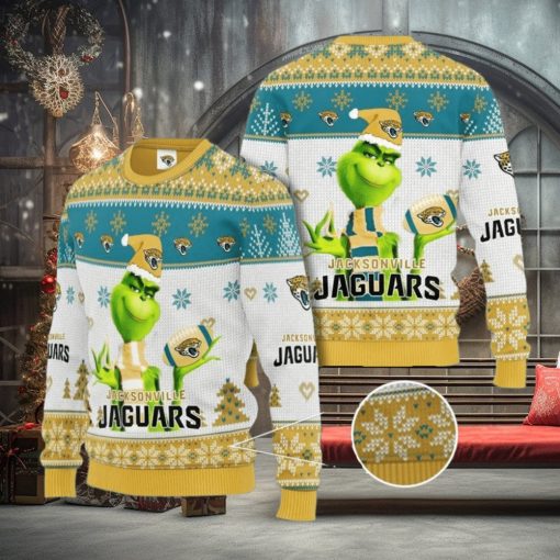Grinch Jacksonville Jaguars 3D Ugly Christmas Sweater