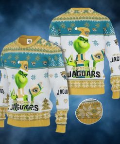 Grinch Jacksonville Jaguars All Over Print 3D Ugly Christmas Sweater