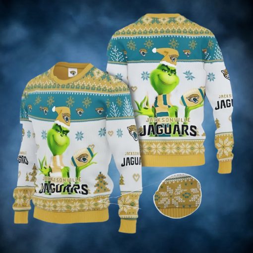 Grinch Jacksonville Jaguars All Over Print 3D Ugly Christmas Sweater
