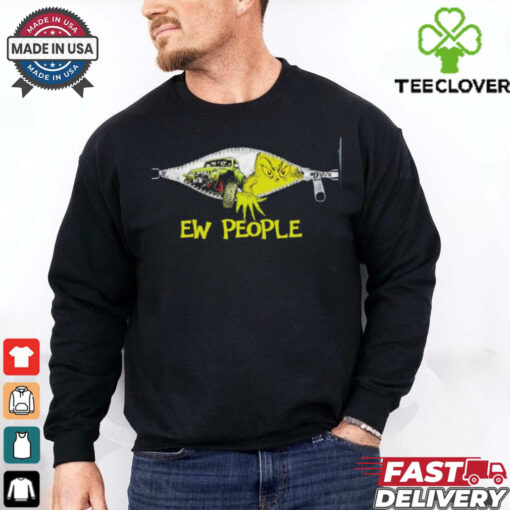 Grinch Jeep Ew People Zipper shirt