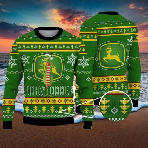 Grinch John Deere Cute Ugly Christmas Sweater For Men And Women Holiday Gift