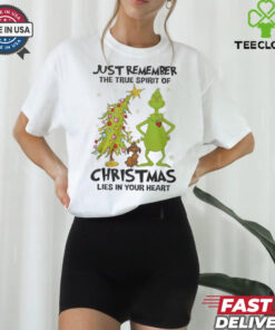 Grinch Just Remember The True Spirit Of Christmas Lies In Your Heart T Shirt
