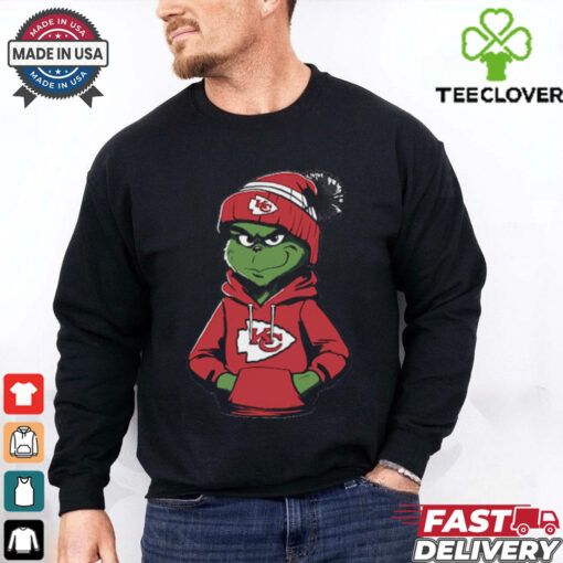 Grinch Kansas City Chiefs Hoodie   Funny NFL Christmas T Shirt for Chiefs Fan M0422 T Shirt