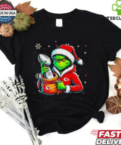 Grinch Kansas City Chiefs holding NFL cup 2024 shirt
