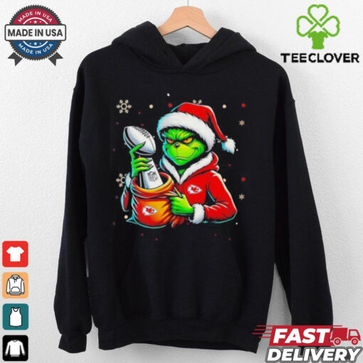 Grinch Kansas City Chiefs holding NFL cup 2024 shirt
