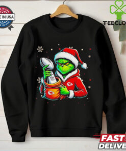 Grinch Kansas City Chiefs holding NFL cup 2024 shirt
