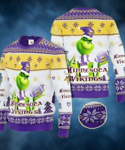 Grinch Knit Minnesota Vikings Ugly Sweater Christmas Gift