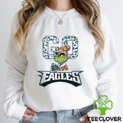 Grinch Leopard Go Eagles Football Shirt