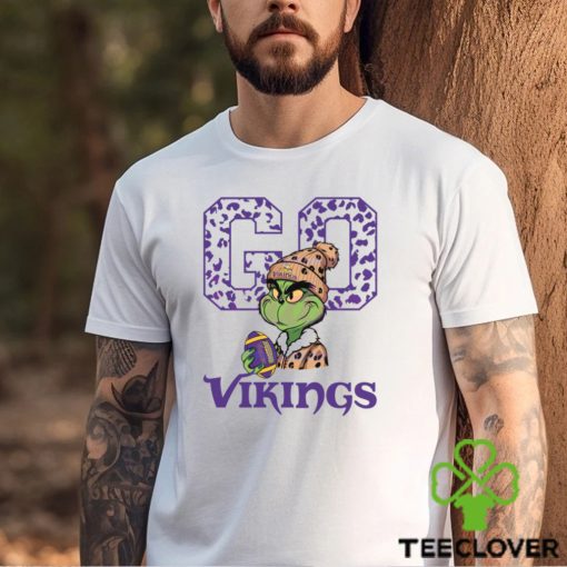 Grinch Leopard Go Vikings Football Shirt