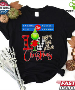 Grinch Love Canada Post Christmas Shirt