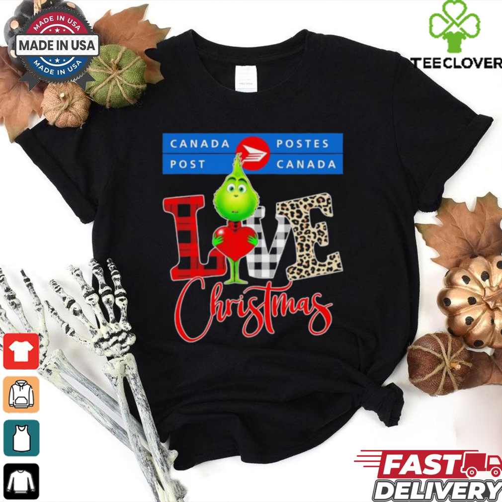 Grinch Love Canada Post Christmas Shirt Grinch Love Canada Post Christmas Shirt