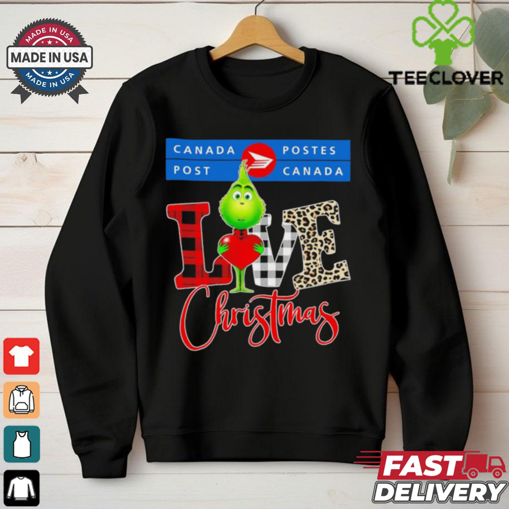 Grinch Love Canada Post Christmas Shirt Grinch Love Canada Post Christmas Shirt
