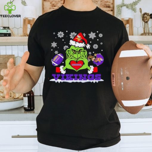 Grinch Love Minnesota Vikings Football Helmet Shirt