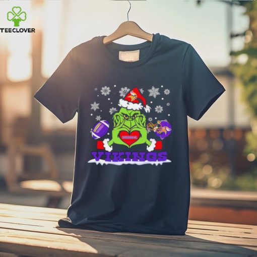 Grinch Love Minnesota Vikings Football Helmet Shirt