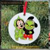 Grinch & Mickey Festive Ceramic Ornament, Grinch Christmas Tree Decor