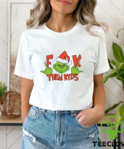 Grinch Middle Finger Fuck Them Kids And They Momma Merry Christmas Shirt