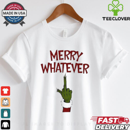 Grinch Middle Finger Merry Whatever Christmas shirt