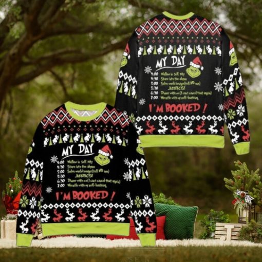 Grinch My Day I’m Booked Christmas Sweater