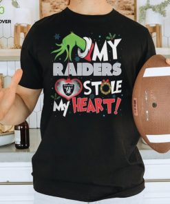 Grinch My Las Vegas Raiders Stole My Heart Football T Shirt