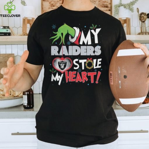 Grinch My Las Vegas Raiders Stole My Heart Football T Shirt