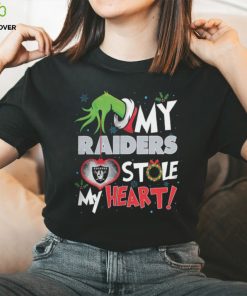 Grinch My Las Vegas Raiders Stole My Heart Football T Shirt