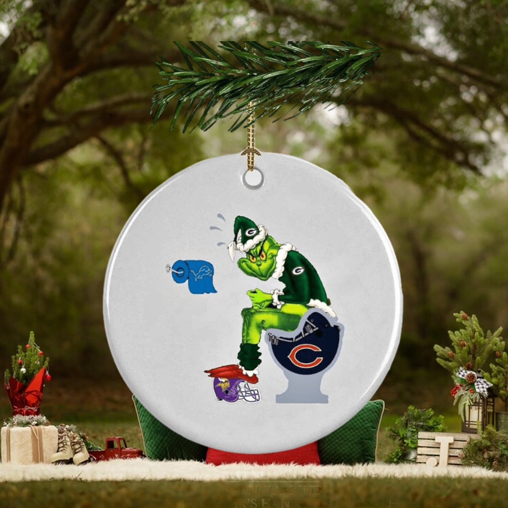 Grinch NFL Team Football Green Bay Packers Ornament Grinch NFL Team Football Green Bay Packers Ornament