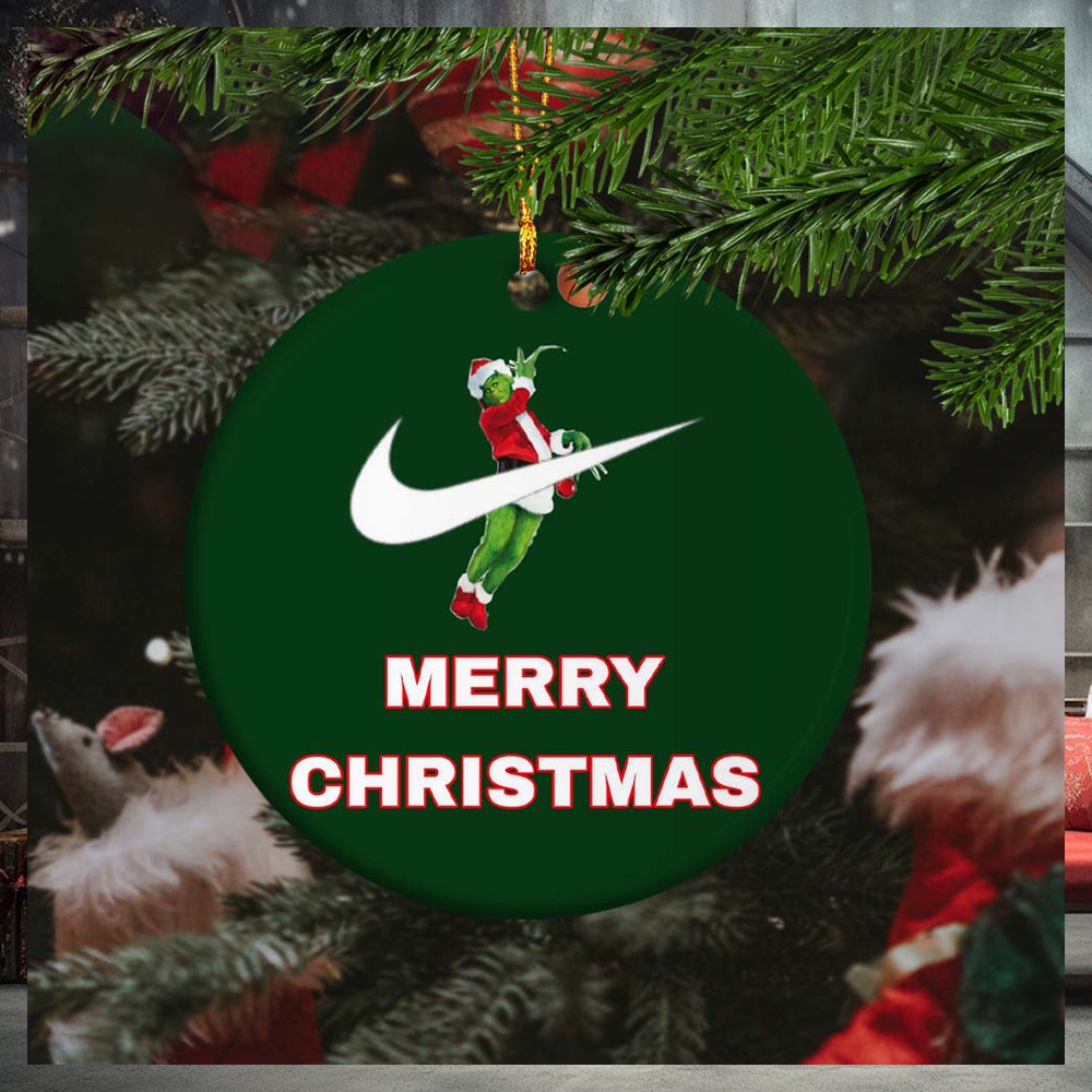Grinch Nike Brand Jump Man Basketball Merry Christmas Custom Name 2023 Christmas Tree Decorations Ornament Grinch Nike Brand Jump Man Basketball Merry Christmas Custom Name 2023 Christmas Tree Decorations Ornament