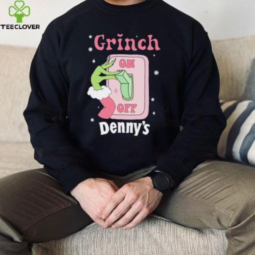 Grinch On Of Denny’s Logo Merry Christmas Shirt
