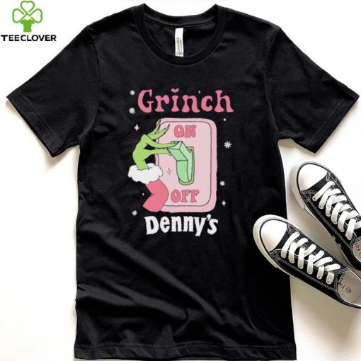 Grinch On Of Denny’s Logo Merry Christmas Shirt