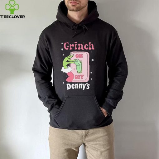 Grinch On Of Denny’s Logo Merry Christmas Shirt