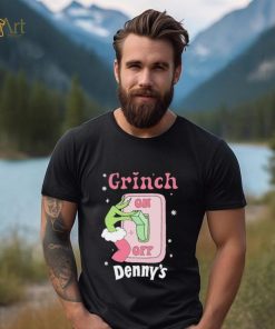 Grinch On Of Denny’s Logo Merry Christmas Shirt
