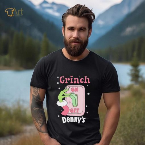 Grinch On Of Denny’s Logo Merry Christmas Shirt