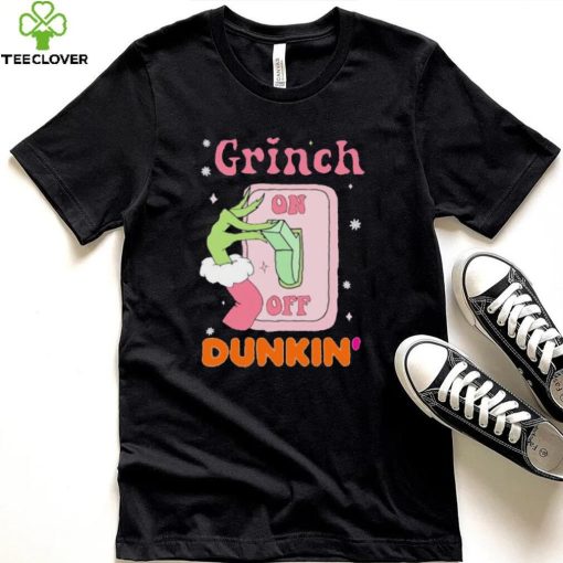 Grinch On Of Dunkin Logo Merry Christmas Shirt