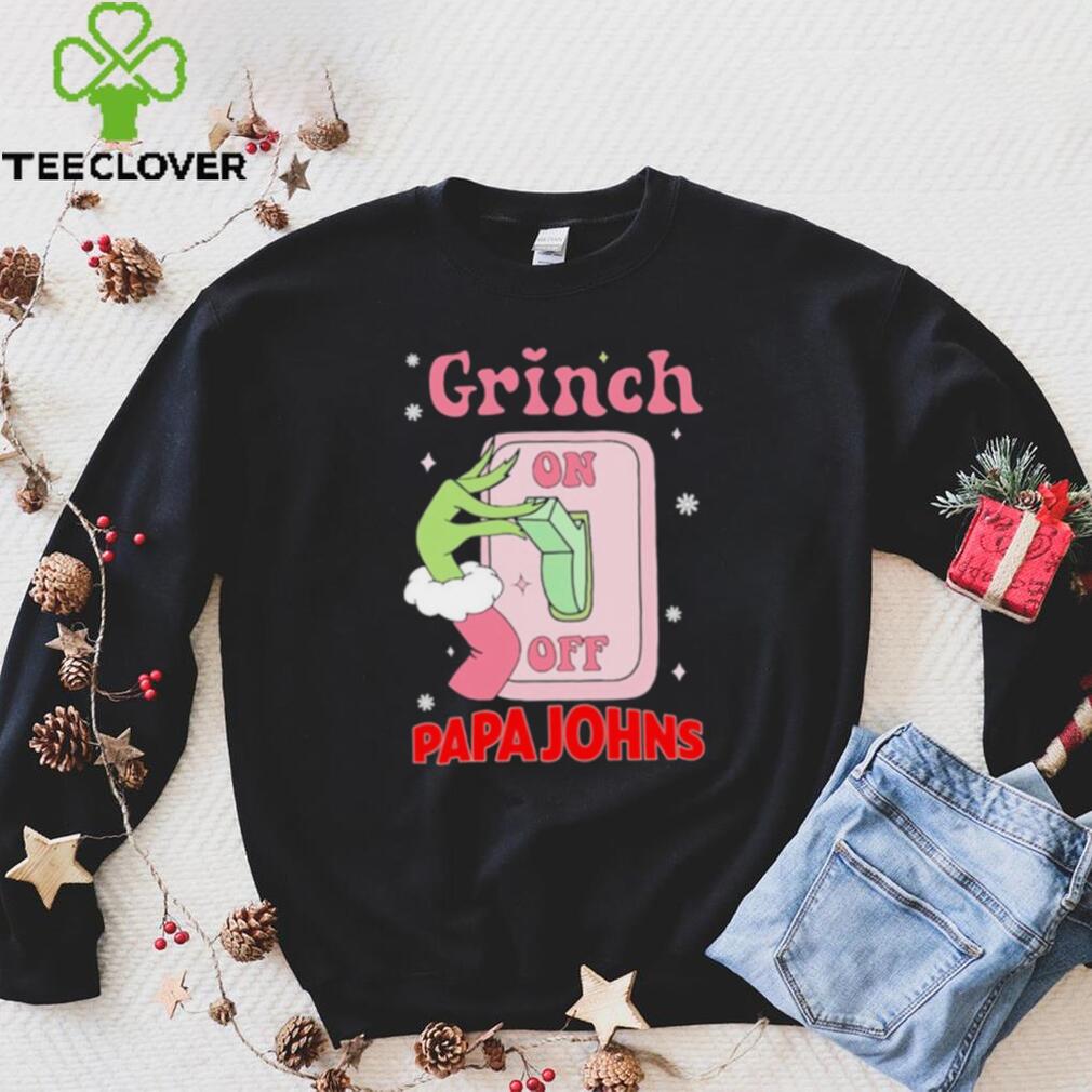 Grinch On Of Papa Johns Logo Merry Christmas Shirt Grinch On Of Papa Johns Logo Merry Christmas Shirt