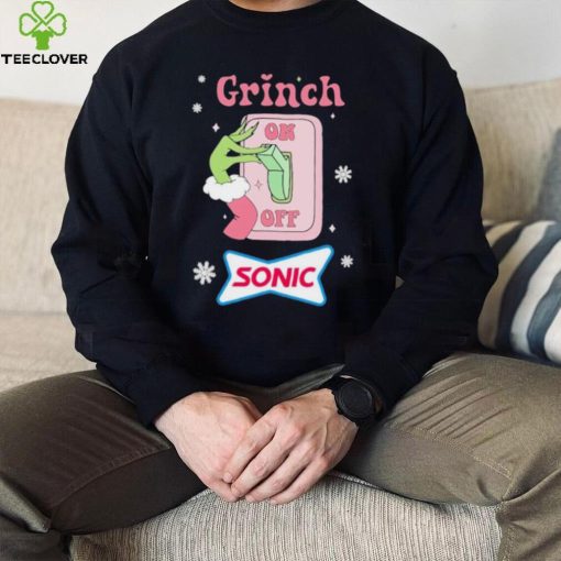 Grinch On Of Sonic Logo Merry Christmas Shirt