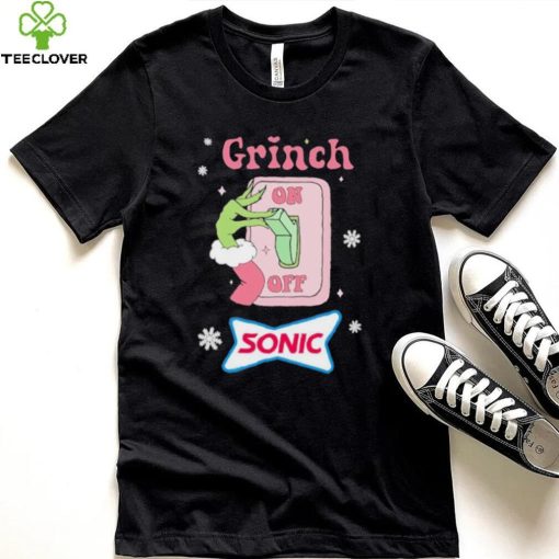 Grinch On Of Sonic Logo Merry Christmas Shirt