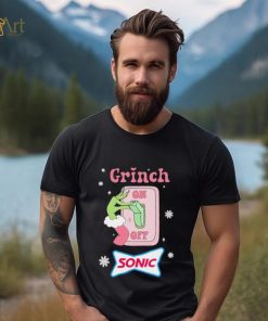 Grinch On Of Sonic Logo Merry Christmas Shirt