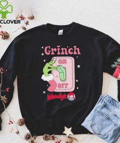 Grinch On Of Wendy’s Logo Merry Christmas Shirt