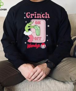 Grinch On Of Wendy’s Logo Merry Christmas Shirt