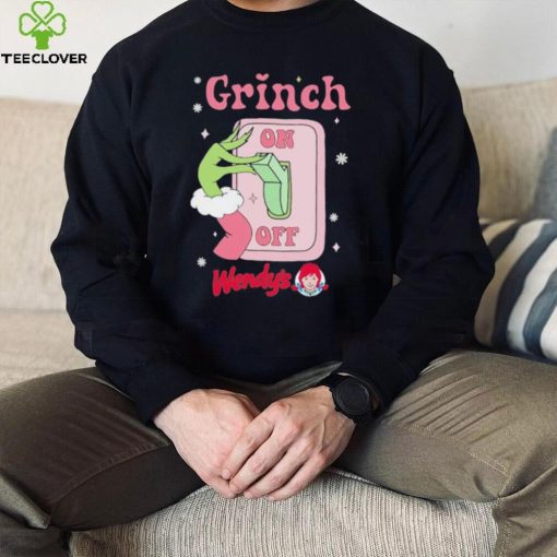 Grinch On Of Wendy’s Logo Merry Christmas Shirt