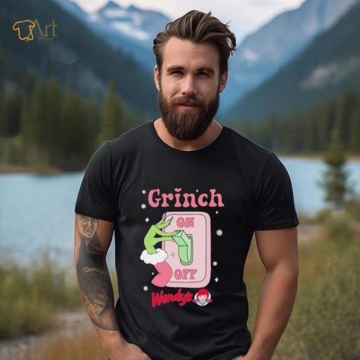 Grinch On Of Wendy’s Logo Merry Christmas Shirt